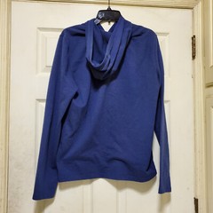 John Varvatos Hoodie Mens Medium Blue Jumper Minimalist Sweater Leisure Active