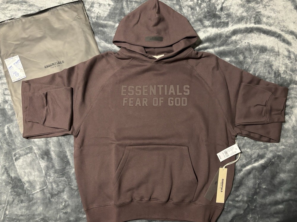 NWT Fear of God Essentials Plum Hoodie Size Medium 100% Authentic✅