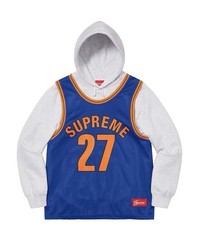 SUPREME New York Knicks Basketball Jersey / Hooded Sweatshirt Combo in Size M