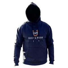 Hoof & Woof Hoodie Unisex Soft Cotton Jumper Hoody Pull Over Blue Size L