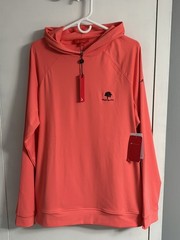 Redvanly Larkin Hoodie Mens XL Coral Stretch Long Sleeve Performance NWT