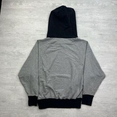 Vintage Nike Sweatshirt Adult Small Black Gray Two Tone Hoodie Block Letter