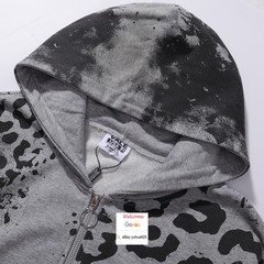 VINTAGE LEOPARD HOODED HOODIE FOREVER VALLEY CHEETAH CARDIGAN JUMPER SWEATSHIRT