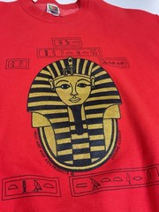 Vintage Ancient Egypt Sweatshirt Sz XL Pharaoh Hieroglyph King Tut 90s
