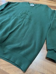 VTG John Deere Lee Sweatshirt Medium Green Embroidered Crewneck Heavyweight