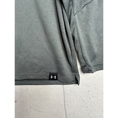 Under Armour Mens Large Gray Long Sleeve Hooded Graphic Logo Training Shirt LG