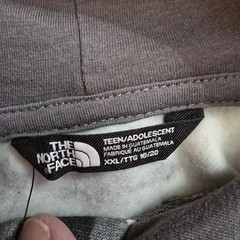 The North Face Gray Camo Fleece Pullover Hoodie XXL Teens Logo Pockets