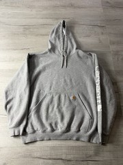 Carhartt K288 Loose Fit Gray Men’s Size Large Hoodie Sleeve Logo Letter