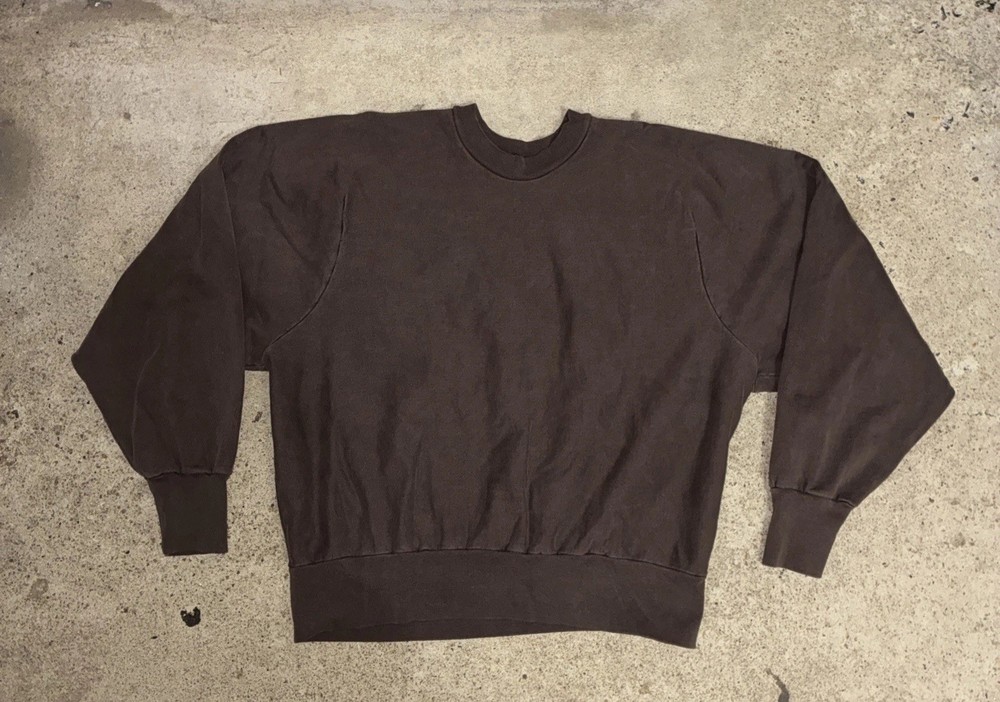 UNRELEASED SAMPLE YZY YEEZY CREW NECK PULLOVER BROWN 100% COTTON FLEECE PLUSH