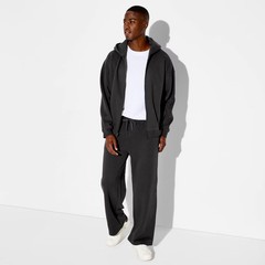 Men Full Zip Hooded Sweatshirt – Original Use Black XXL