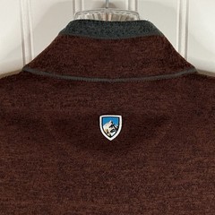 KUHL Men’s Medium Deep Red Knit Fleece RYZER Quarter Zip