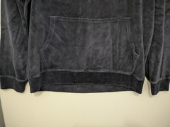 Elwood Sweatshirt Mens S Blue Hoodie Pullover Velour Microfiber Relax Oversize