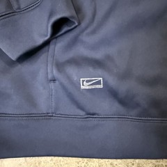 Nike Performance Hoodie Mens XL Center Swoosh Navy White Baggy Dri Fit Sports