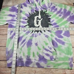 Goosebumps Hoodie Men’s S Purple Green Tie Dye Cotton Blend Pullover