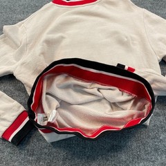 Vintage Russell-Athletic Letter “R” Ringer Sweatshirt Medium 20×26 White
