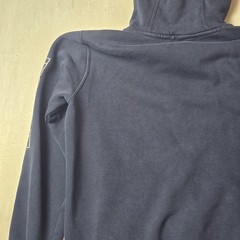 Nike Black White Long Sleeve Pullover Embroidered Logo Hoodie Men’s Small Flaw