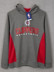 LA Clippers Sweatshirt Hoodie Mens Large Gray Red NBA Basketball Pullover NWT