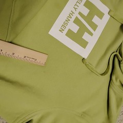 Helly Hansen Hoodie Sweatshirt Mens XL Green Cotton Designer Hiking Walking Camp
