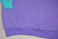 Vintage Hanes Sweatshirt Mens Medium Raglan Crewneck Color Block Blank Made USA