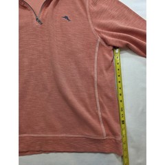Tommy Bahama Tobago Bay Men’s 1/4 Zip Pullover Coral Color Sweatshirt. Size 3XL