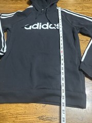 Adidas Essentials 3-Stripes Hoodie Legend Ink/White Small Q7