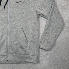 Nike Therma-FIT Hoodie Mens Large Tall Gray Heather Full Zip Fleece Jacket L