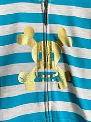 Scurvy Gold Foil Zip Hoodie with Built-in Headphones by Paul Frank Youth S