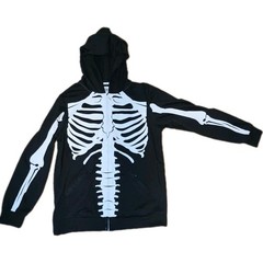 New Skeleton Jacket Hoodie Members Only The Chive Mens Size Large Full Zip
