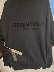 Fear Of God Essentials Hoodie pullover stretch limo black Medium M FREE SHIPPING