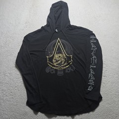 Loot Crate Assassins Creed Black Hoodie with Gold Logo Men’s Large Gamer Fandom