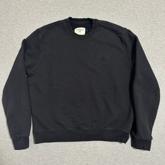 YoungLA Embroidered Crewneck Sweatshirt Long Sleeves Black Mens Size Small