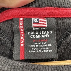 Vintage Polo Jeans Company Sweatshirt Mens XL Black Fleece Crewneck Ralph Lauren