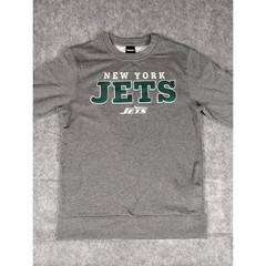 New York Jets Sweatshirt Crewneck Pullover Football NFL Mens Sport Gray Large