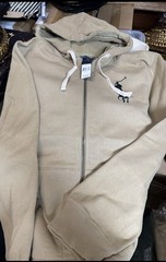 Polo Ralph Lauren Beige Full Zip Fleece Hoodie Big Pony Logo Men’s XXXL