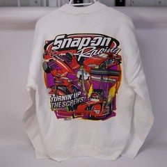 Snap On Turning Up The Screws White Pullover Sweatshirt New Size XL X-Large