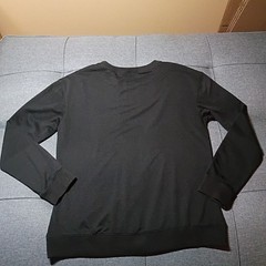 Solid Black Crew Neck Sweatshirt Size Large EUC Fast Shipping