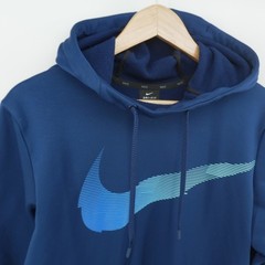 Nike Dri-FIT Hoodie Mens Small Blue Gradient Swoosh Pullover Fleece Sportswear
