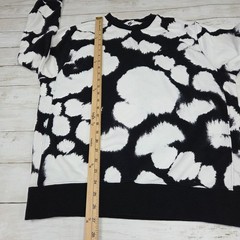 Nike Sweatshirt Mens M Black White Sport Cloud Print DM6915-010 Logo