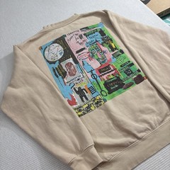 Jean Michel Basquiat Sweatshirt Mens M Crewneck Art Museum Modern Indie Comfort*