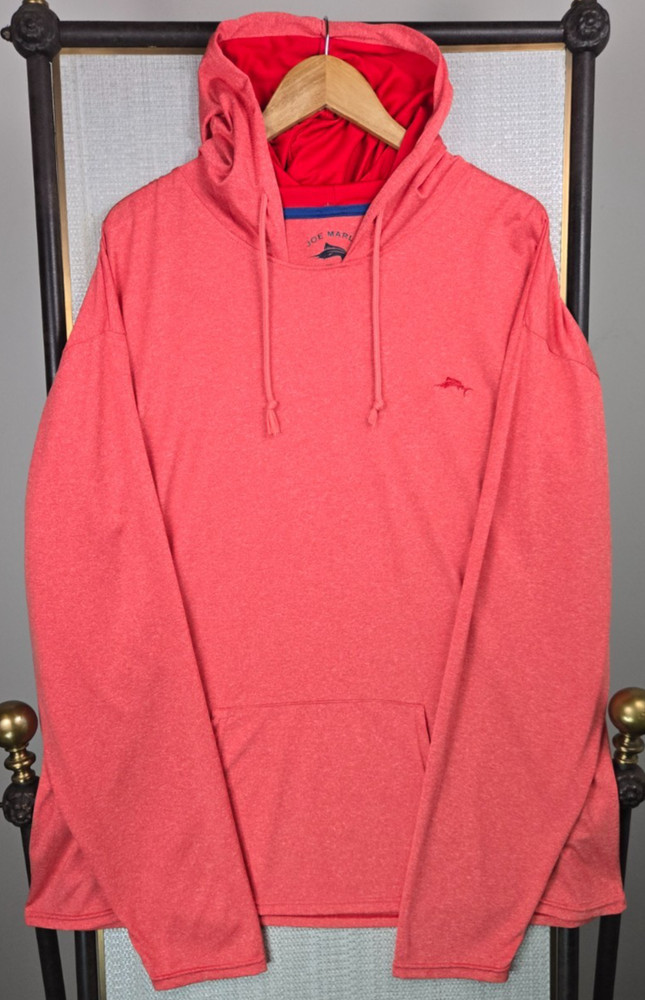 JOE MARLIN Mens Size 2XL Performance Lightweight Hoodie Pullover Pink UV+