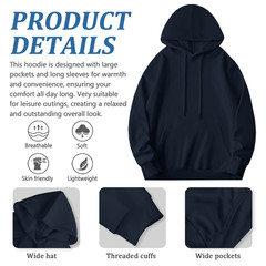 Custom Personalized Hoodie Sweatshirt Print Your Logo Photo Text Unique Gift