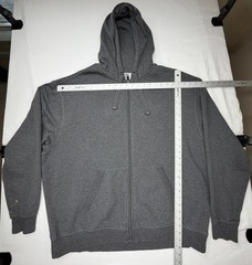 Champion Authentic Men’s Hoodie Fleece Full Zip Front Pockets Size XXL Grey