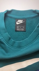 Nike Men’s Colorblock Crewneck Fleece Cotton Graphic Logo Green Purple M