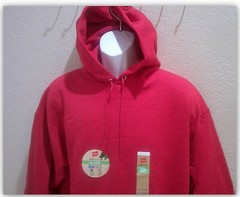 Hanes Men’s Ecosmart Pullover Hoodie DEEP RED LARGE Sweatshirt Fleece Warm