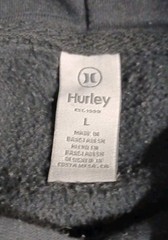Hurley Surf Co. Hoodie Men’s Sz L Black Graphic Print Sweatshirt Pullover Beach