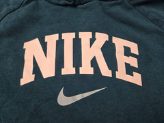 NIKE Hoodie Men’s Large Logo Pocket Cotton Rayon Poly Green