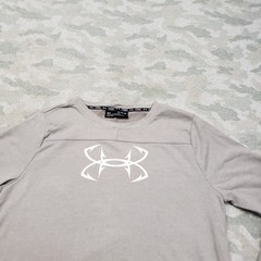 Under Armour Sweatshirt Mens XL Gray Fish Hook Loose Pullover Long Sleeve