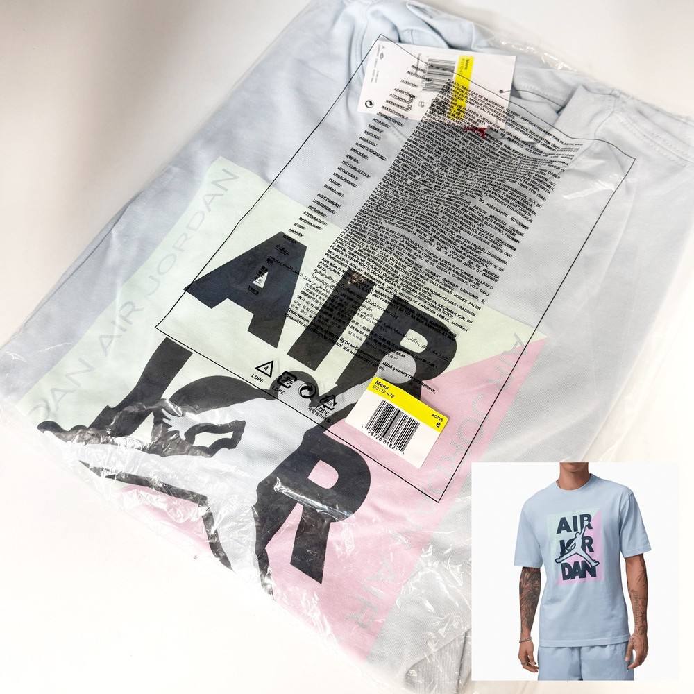 *NEW* Men’s NIKE AIR JORDAN Graphic Tee AURA BLUE (IF3112-472) 👍