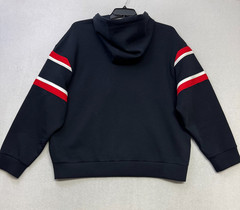 Armani Exchange Mens Pullover Hoodie Navy XL Red White Stripe AX 1991 Patch NWT