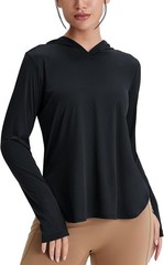 Women’s Sun Hoodie Long Sleeve Hiking Shirts UV Sun Protection UPF 50+Lightweigt